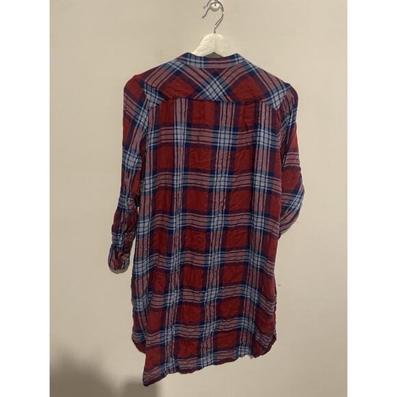 Miami Plaid Rayon Fall Tunic Dress Size Small - Picture 6 of 6